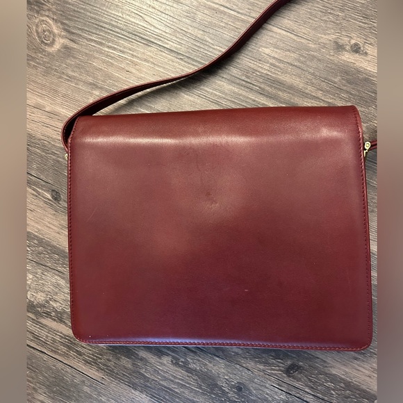 Authentic Cartier Vintage Burgundy Crossbody Bag Mastline Bordeaux-EUC - Picture 6 of 15